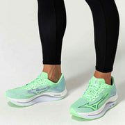 Immediate shipping Mizuno Wave Rebellion Flash 2 running shoes with thick soles. MIZUNO J1GC243581 ◎