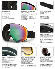 VONZIPPER Men's Mach VFS Snowboard Goggles, Black Satin with Photochromic Lenses, Sizes 24/25, MEF0