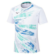 Mizuno Game Shirt, Short Sleeve, Uniform, Tennis, Soft Tennis, Badminton, Men's, Unisex, 62JAC028