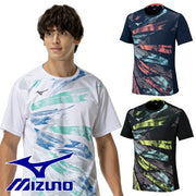 Mizuno Game Shirt, Short Sleeve, Uniform, Tennis, Soft Tennis, Badminton, Men's, Unisex, 62JAC028