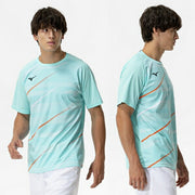 Mizuno Game Shirt, Short Sleeve, Uniform, Tennis, Soft Tennis, Badminton, Men's, Unisex, 62JAC025