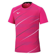Mizuno Game Shirt, Short Sleeve, Uniform, Tennis, Soft Tennis, Badminton, Men's, Unisex, 62JAC025