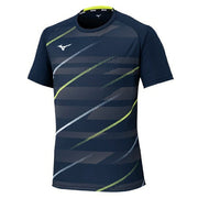 Mizuno Game Shirt, Short Sleeve, Uniform, Tennis, Soft Tennis, Badminton, Men's, Unisex, 62JAC025