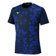 Mizuno Game Shirt, Uniform, Short Sleeve, Top, Tennis, Soft Tennis, Badminton, Men's, Unisex, 62JAC020