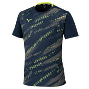 Mizuno Game Shirt, Uniform, Short Sleeve, Top, Tennis, Soft Tennis, Badminton, Men's, Unisex, 62JAC024