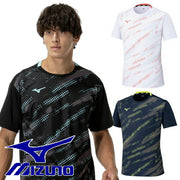 Mizuno Game Shirt, Uniform, Short Sleeve, Top, Tennis, Soft Tennis, Badminton, Men's, Unisex, 62JAC024