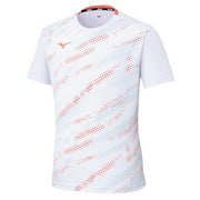 Mizuno Game Shirt, Uniform, Short Sleeve, Top, Tennis, Soft Tennis, Badminton, Men's, Unisex, 62JAC024