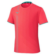 Mizuno Game Shirt, Uniform, Short Sleeve, Top, Tennis, Soft Tennis, Badminton, Men's, Unisex, 62JAC026