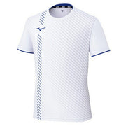Mizuno Game Shirt, Uniform, Short Sleeve, Top, Tennis, Soft Tennis, Badminton, Men's, Unisex, 62JAC026