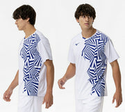Mizuno Game Shirt, Uniform, Short Sleeve, Top, Tennis, Soft Tennis, Badminton, Men's, Unisex, 62JAC027