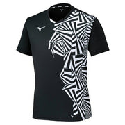 Mizuno Game Shirt, Uniform, Short Sleeve, Top, Tennis, Soft Tennis, Badminton, Men's, Unisex, 62JAC027