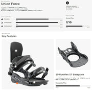 UNION FORCE Team HB Sand 24/25 Snowboard Bindings for Men