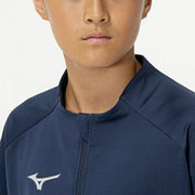 Mizuno Junior Jersey Jacket, Solid Knit, Half-Zip, Soccer/Futsal Wear, Kids, P2MCC180
