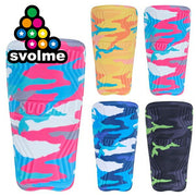 Svolme soft shin guards in camo for futsal and soccer (1251-42729)