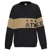 Athleta Men's Stretch Crew Shirt with Paneled Panels, Long Sleeve, Futsal/Soccer Apparel (Product Code: 03401)