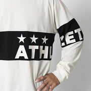 Athleta Men's Stretch Crew Shirt with Paneled Panels, Long Sleeve, Futsal/Soccer Apparel (Product Code: 03401)