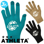 Athleta Junior Field Gloves, Smartphone Compatible, Knit Material, ATHLETA Futsal/Soccer Wear, Kids, 05342J