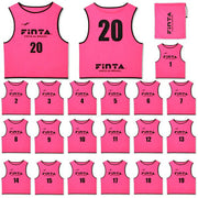 FINTA Junior Bibs, Set of 20, Numbered 1-20, Soccer/Futsal Wear, Kids, FT6557