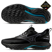 Earn 10x points! Mizuno Wave Rider GTX 3 Running Shoes, GORE-TEX, Fully Waterproof, Platform Sole, Men's, Unisex, J1GC257701