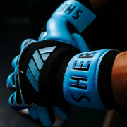 Immediate Shipping Sherpa Goalkeeper Gloves, Engine Forget-Me-Not Design, Soccer/Futsal