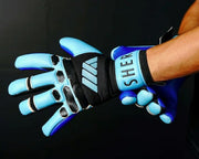 Immediate Shipping Sherpa Goalkeeper Gloves, Engine Forget-Me-Not Design, Soccer/Futsal