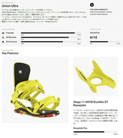 LINK GRD-2 Snowboard Bindings, White, Size M, 25/26, Men's