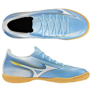 Mizuno Alpha 3 SELECT Jr. in Mizuno futsal shoes for juniors. Wide fit. P1GG266525. Ships immediately.