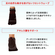 ZAMST HA-1 Mesh Five-Toe Socks, High-Performance, Short Length