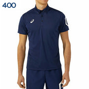 Asics short-sleeved button-down polo shirt, sportswear, unisex, 2031D728