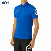 Asics short-sleeved button-down polo shirt, sportswear, unisex, 2031D728