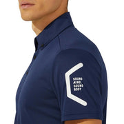 Asics short-sleeved button-down polo shirt, sportswear, unisex, 2031D728