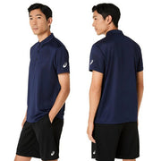 Asics short-sleeved button-down polo shirt, sportswear, unisex, 2033C176