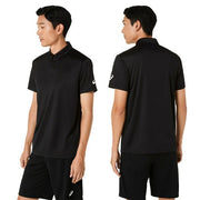 Asics short-sleeved button-down polo shirt, sportswear, unisex, 2033C176