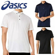 Asics short-sleeved button-down polo shirt, sportswear, unisex, 2033C176