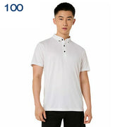 Asics short-sleeved button-down polo shirt, sportswear, unisex, 2033C176