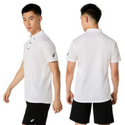 Asics short-sleeved button-down polo shirt, sportswear, unisex, 2033C176