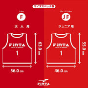 FINTA Bibs, 10-Piece Set, Numbered, Sublimated Print, Soccer Wear, Futsal Vest, Adult Size, FT3525 ◎