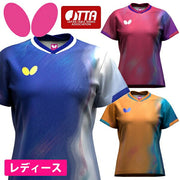 Butterfly Table Tennis Women's Uniform Short-Sleeve Shirt Top Infilia JTTA Butterfly Apparel Women's 47239