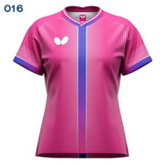 Butterfly Table Tennis Women's Uniform Short-Sleeve Shirt Top, Elistar 13 JTTA Butterfly Apparel Women's 47869