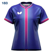 Butterfly Table Tennis Women's Uniform Short-Sleeve Shirt Top, Elistar 13 JTTA Butterfly Apparel Women's 47869