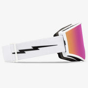 Electric Goggles KLEVELAND Matte White Pink Chrome Snowboard 22/23 ELECTRIC Cleveland