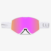 Electric Goggles KLEVELAND MATTE WHITE NURON Pink Chrome Snowboard 23/24 ELECTRIC Cleveland