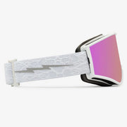 Electric Goggles KLEVELAND MATTE WHITE NURON Pink Chrome Snowboard 23/24 ELECTRIC Cleveland