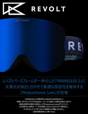REVOLT Goggles FRAMELESS-2 Frameless 2 NAVY/NAVY Blue Mirror / Clear PHO 2022/23 Snowboard