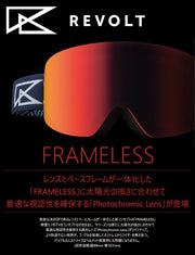 REVOLT Goggles FRAMELESS Frameless BLACK/BLACK Purple Mirror / Gray 2022/23 Snowboarding
