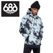 686 Snowboard Parka BONDED FLEECE PULLOVER HOODY Icy Blue Dazed 22/23 Boardwear Six Eight Six Rokuhachiroku Hoodie Jacket