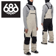 686 Snowboarding Wear HOT LAP INSULATED BIB Pants Putty Colorblock 22/23 Six Eight Six Rokuhachi Roku Bib Pants