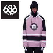 686 Snowboard Wear WATERPROOF SLAPSHOT HOODY Dusty Mauve Colorblock 23/24 Six Eight Six Rokuhachi Roku Jacket