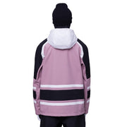 686 Snowboard Wear WATERPROOF SLAPSHOT HOODY Dusty Mauve Colorblock 23/24 Six Eight Six Rokuhachi Roku Jacket