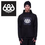 686 Snowboard Wear Parka BONDED FLEECE PULLOVER HOODY Black 23/24 Six Eight Six Rokuhachi Roku Jacket